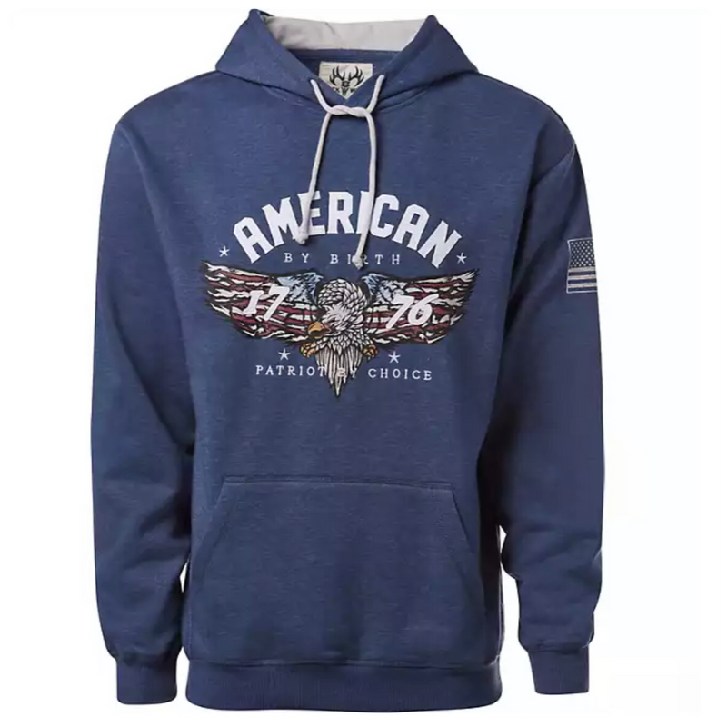 Men's American by Birth Hoodie-Men's Outerwear-Buck Wear-Gallop 'n Glitz- Women's Western Wear Boutique, Located in Grants Pass, Oregon