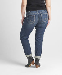 Boyfriend Mid Rise Slim Leg Plus Size Silver Jean-Boyfriend-Silver Jeans-Gallop 'n Glitz- Women's Western Wear Boutique, Located in Grants Pass, Oregon