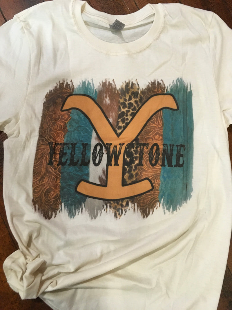 Yellowstone Turquoise Tee-top-J Coons-Gallop 'n Glitz- Women's Western Wear Boutique, Located in Grants Pass, Oregon