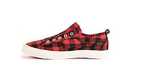 Kids Babalu Red Buffalo Plaid Slip on Sneaker-Kids Footwear-Corkys-Gallop 'n Glitz- Women's Western Wear Boutique, Located in Grants Pass, Oregon