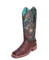Corral Turquoise Full Quill Ostrich Boots-Women's Boot-Corral Boots-Gallop 'n Glitz- Women's Western Wear Boutique, Located in Grants Pass, Oregon