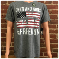 Howitzer Men's " Beer & Guns" T Shirt-Men's T-Shirt-Howitzer-Gallop 'n Glitz- Women's Western Wear Boutique, Located in Grants Pass, Oregon