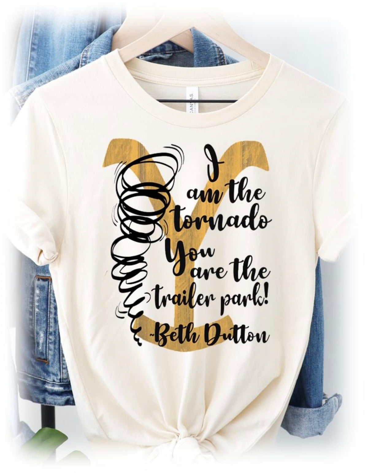 I Am The Tornado, You Are The Trailer Park Tee-top-J Coons-Gallop 'n Glitz- Women's Western Wear Boutique, Located in Grants Pass, Oregon