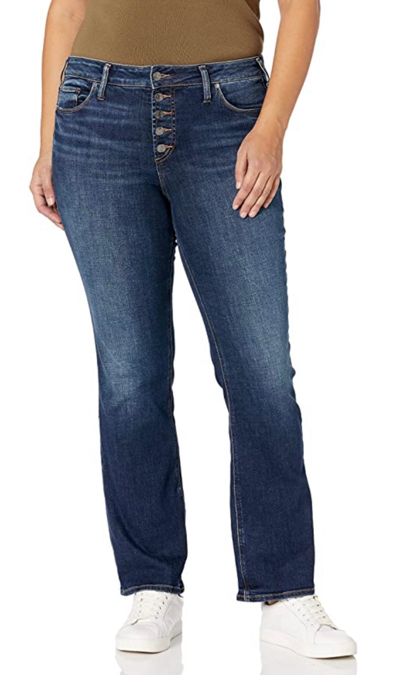 30th Anniversary Collection Suki Slim Fit Mid Rise Bootcut-PLUS SIZE-Bootcut-Silver Jeans-Gallop 'n Glitz- Women's Western Wear Boutique, Located in Grants Pass, Oregon