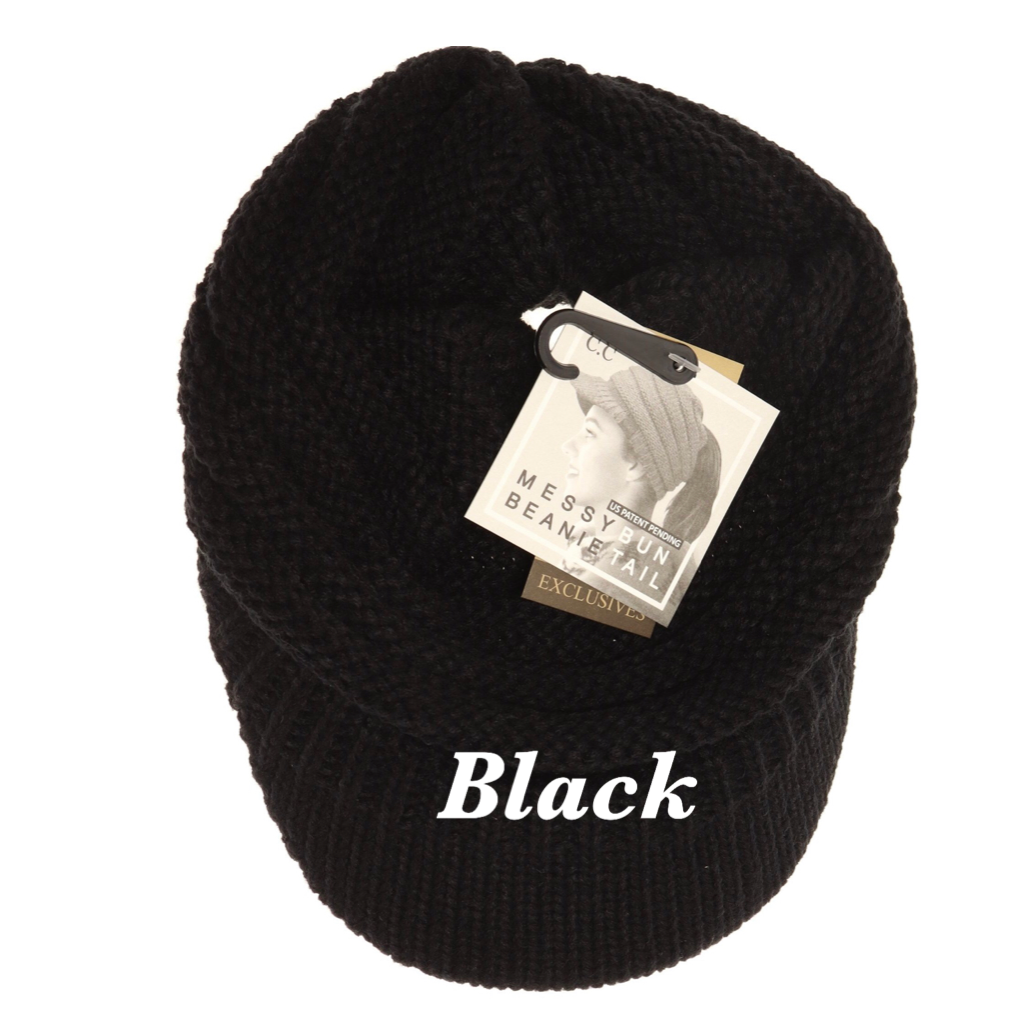 CC Knit Beanie Tail Brim Cap-Beanie/Scarf-C.C. Beanie-Gallop 'n Glitz- Women's Western Wear Boutique, Located in Grants Pass, Oregon