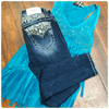 Miss Me Turquoise Dreamin' Mid Rise Skinny Jean-Skinny-Miss Me-Gallop 'n Glitz- Women's Western Wear Boutique, Located in Grants Pass, Oregon