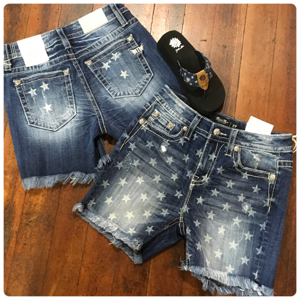 Miss Me High Rise Americana Short-Shorts-Miss Me-Gallop 'n Glitz- Women's Western Wear Boutique, Located in Grants Pass, Oregon