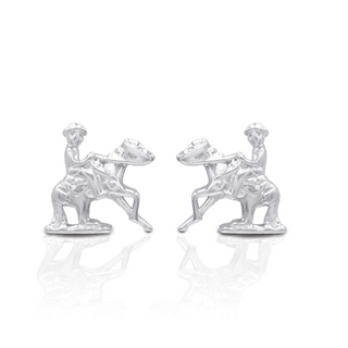 Kelly Herd Reining Horse Sterling Earrings-Jewelry-Kelly Herd-Gallop 'n Glitz- Women's Western Wear Boutique, Located in Grants Pass, Oregon