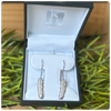 Kelly Herd Shimmering Feather Dangle Sterling Earrings-Jewelry-Kelly Herd-Gallop 'n Glitz- Women's Western Wear Boutique, Located in Grants Pass, Oregon