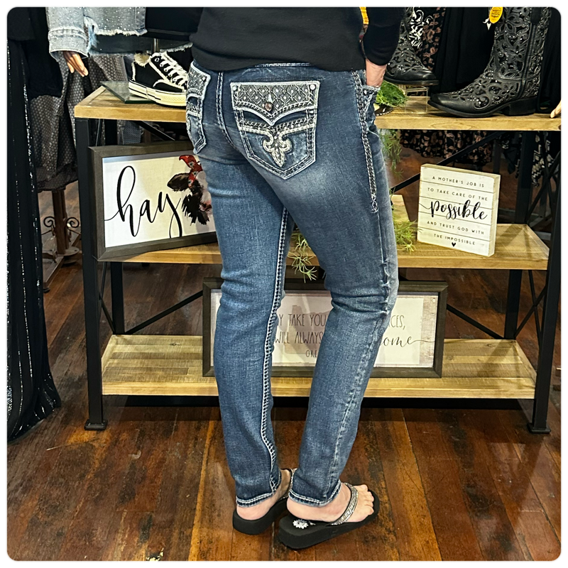 Rock Revival Goldie Skinny Jean-Skinny-Rock Revival-Gallop 'n Glitz- Women's Western Wear Boutique, Located in Grants Pass, Oregon