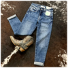 KanCan Halo Mid Rise Mini-Mom Kid Jeans-Girlfriend-KanCan-Gallop 'n Glitz- Women's Western Wear Boutique, Located in Grants Pass, Oregon