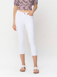 Judy Blue White Capri-Capri-Judy Blue-Gallop 'n Glitz- Women's Western Wear Boutique, Located in Grants Pass, Oregon