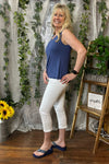 Judy Blue White Capri-Capri-Judy Blue-Gallop 'n Glitz- Women's Western Wear Boutique, Located in Grants Pass, Oregon