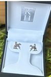 Kelly Herd Reining Horse Sterling Earrings-Jewelry-Kelly Herd-Gallop 'n Glitz- Women's Western Wear Boutique, Located in Grants Pass, Oregon