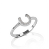 Kelly Herd Clear Horseshoe Sterling Ring-Jewelry-Kelly Herd-Gallop 'n Glitz- Women's Western Wear Boutique, Located in Grants Pass, Oregon