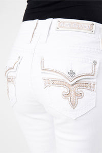 Rock Revival RAANAN White Skinny Jean-Skinny-Rock Revival-Gallop 'n Glitz- Women's Western Wear Boutique, Located in Grants Pass, Oregon