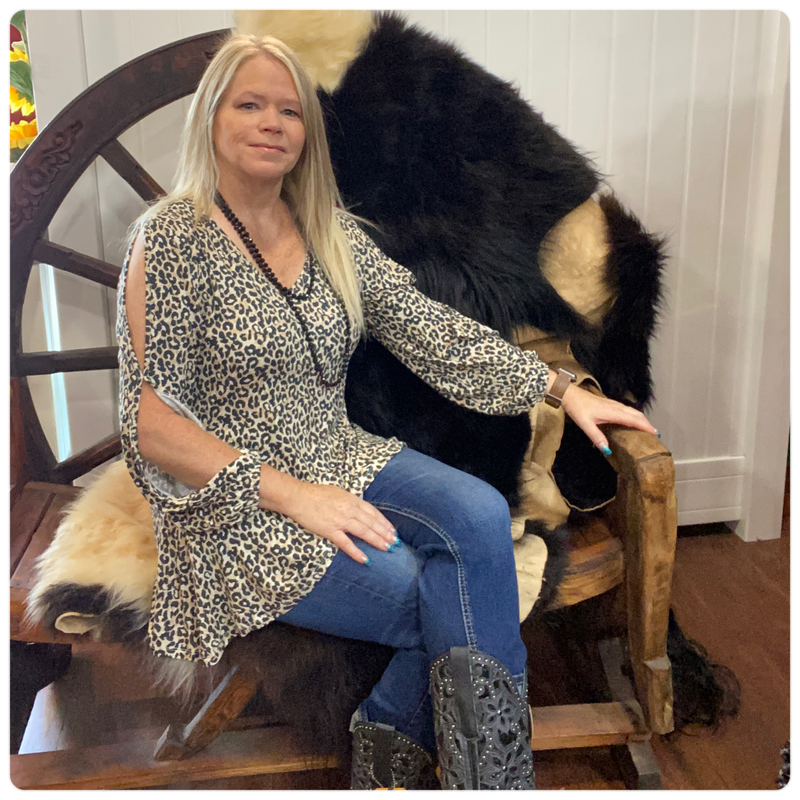 Leopard Cold Shoulder Top-top-Panhandle Slim-Gallop 'n Glitz- Women's Western Wear Boutique, Located in Grants Pass, Oregon